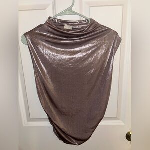 Anthropologie Metallic Sleeveless Women's Top